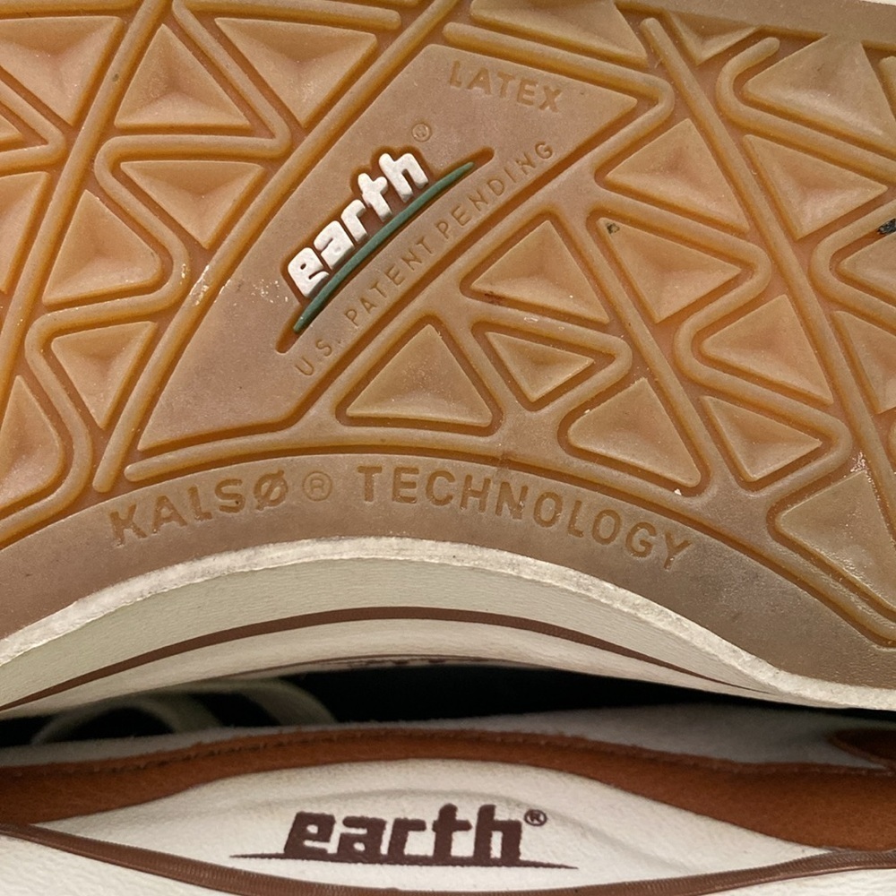 Earth Harbor Leather Suede Lace Up Sneakers Shoes Powder Cream & Tan Size 6 - Picture 12 of 12